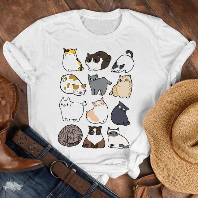 "Cat types" T-shirts by Style's Bug - Style's Bug Fat beauties / XXXL
