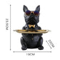 "Frenchie the waiter" Statue trays by Style's Bug - Style's Bug Sitting - Black