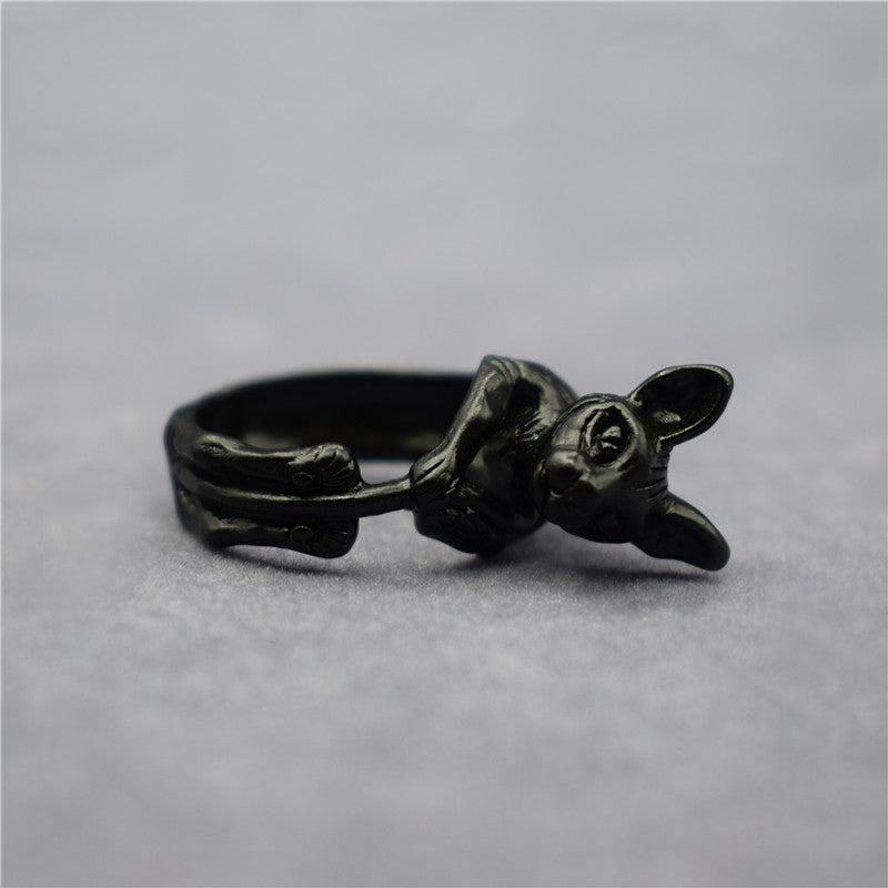 Vintage Sphynx Ring by SB - Style's Bug Black