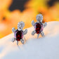 Crystal Tortoise earrings by Style's Bug - Style's Bug red