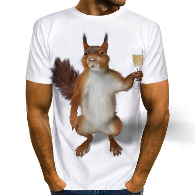 Squirrel T-shirts by Style's Bug - Style's Bug Beer Squirrel / XXXL