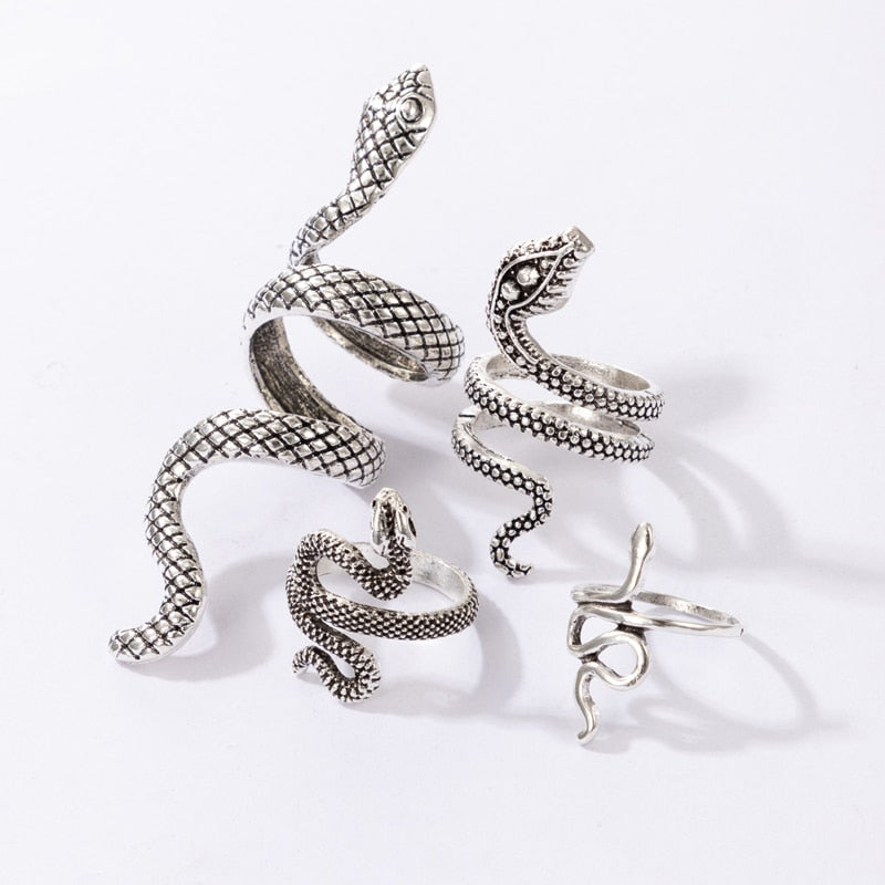 Snake ring set by Style's Bug (4pcs set) - Style's Bug