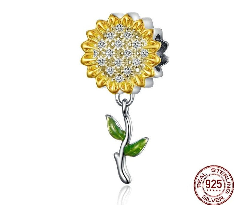 Golden Sunflower bracelet pendent by Style's Bug - Style's Bug