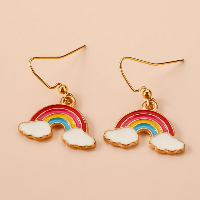 Cloud earrings by Style's Bug - Style's Bug Rainbow with clouds earrings