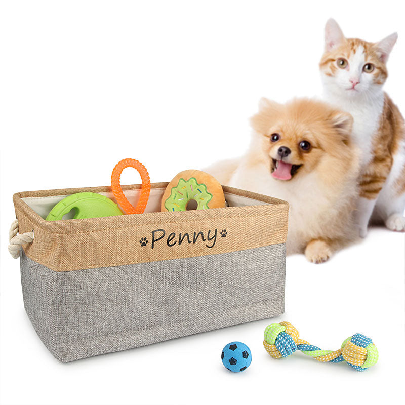 PAWsonalized Name Dog Toy Basket by Style's Bug - Style's Bug