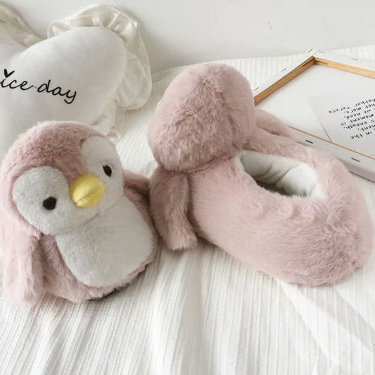 Furry Penguin slippers by SB - Style's Bug