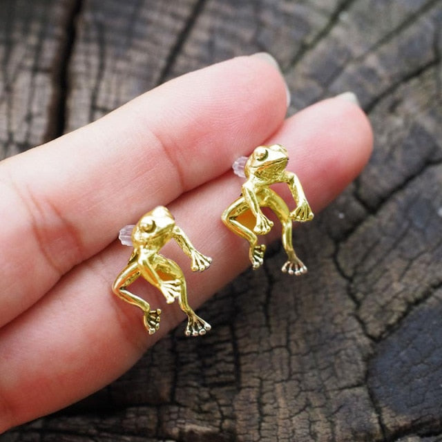 Frog Earrings by Style's Bug (2 pairs pack) - Style's Bug Gold