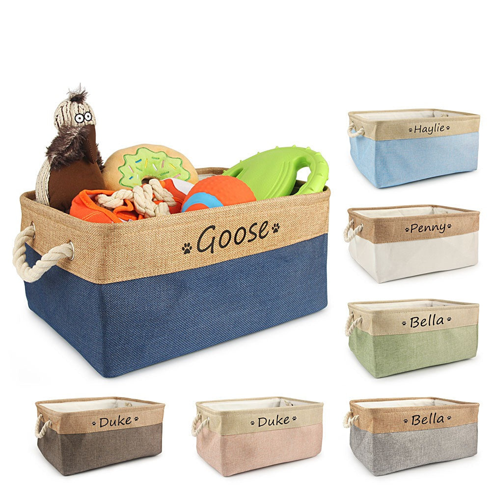 PAWsonalized Name Dog Toy Basket by Style's Bug - Style's Bug