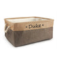 PAWsonalized Name Dog Toy Basket by Style's Bug - Style's Bug Coffee / S 31X21X12cm