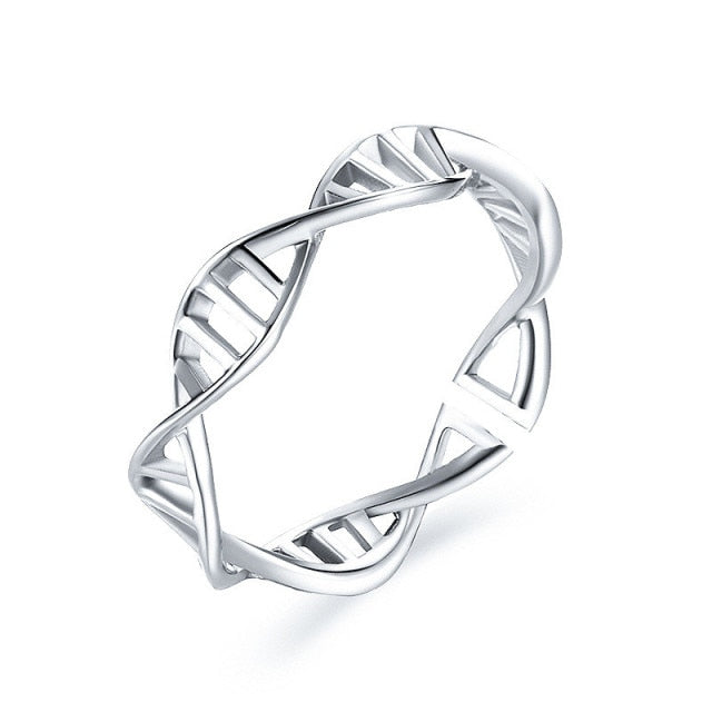 The adjustable DNA ring by Style's Bug - Style's Bug Silver