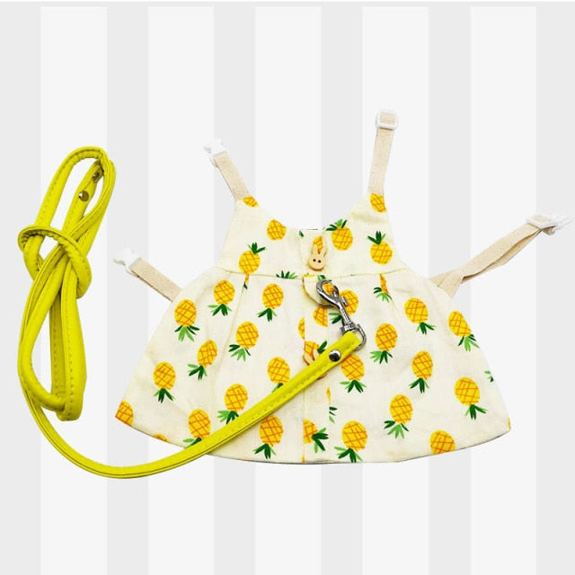 Student Bunny Dress set by SB (Vest + Leash + Hat) - Style's Bug L / Yellow