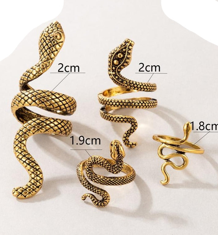 Snake ring set by Style's Bug (4pcs set) - Style's Bug