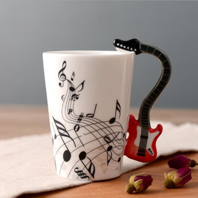Musical instrument mugs by Style's Bug - Style's Bug Electric Guitar - Red