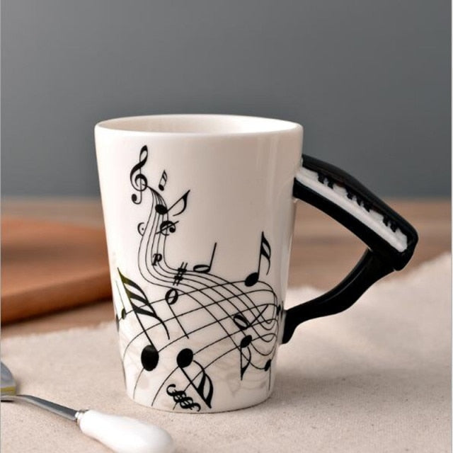 Musical instrument mugs by Style's Bug - Style's Bug Piano - B