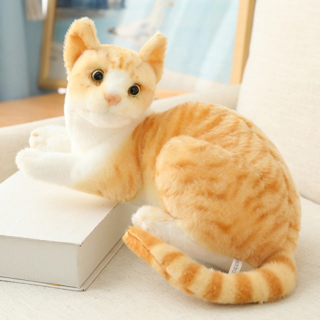 Realistic Cat plushies by Style's Bug - Style's Bug Laying Orange - 26cm
