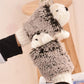 Handknitted Hedgehog mittens - Style's Bug White