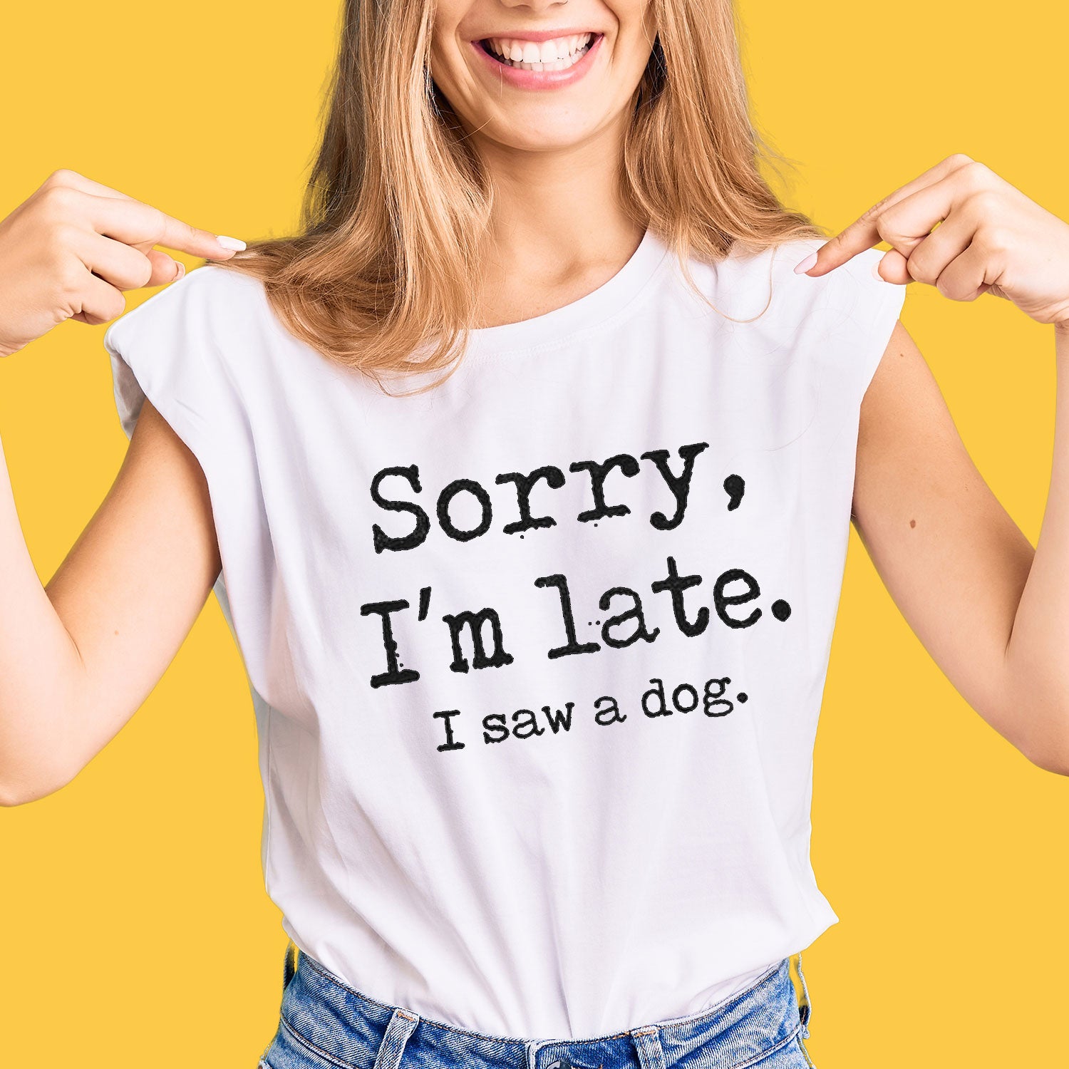 " Sorry I'm Late I Saw A Dog " T-Shirt by Style's Bug - Style's Bug
