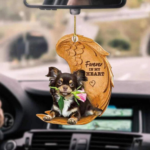 "Forever in my Heart" Dog Hanging Ornament by Style's Bug - Style's Bug Chihuahua