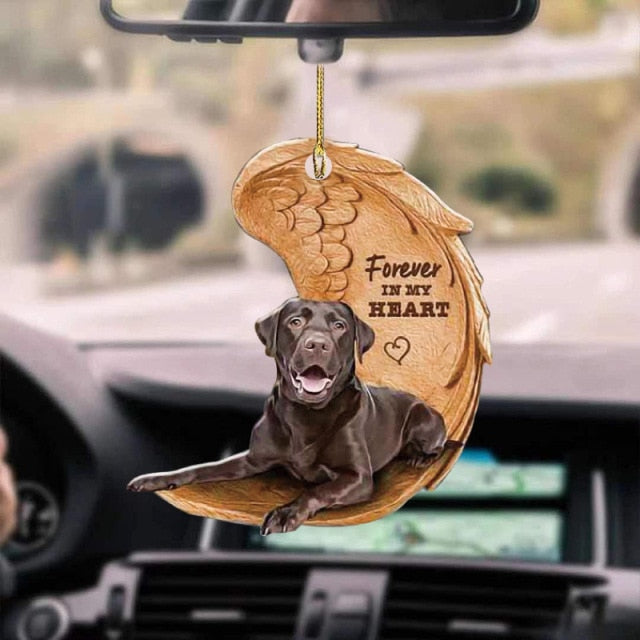 "Forever in my Heart" Dog Hanging Ornament by Style's Bug - Style's Bug Labrador