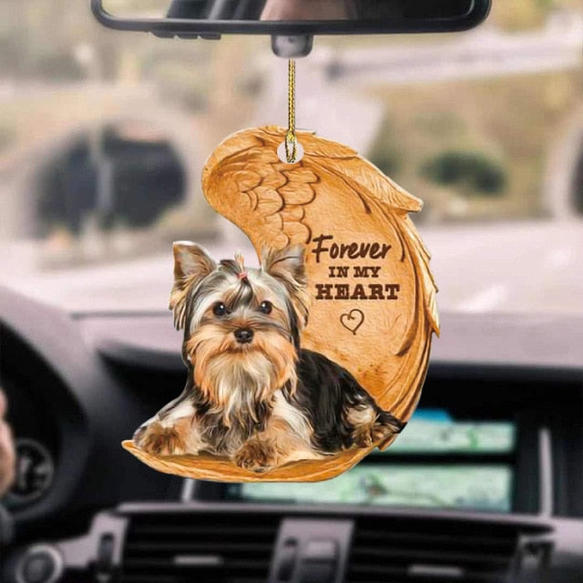 "Forever in my Heart" Dog Hanging Ornament by Style's Bug - Style's Bug Yorkshire terrier