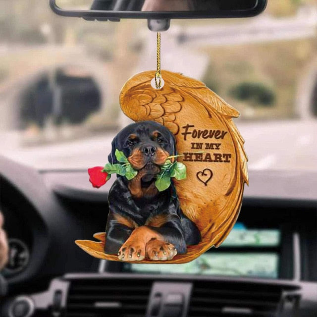 "Forever in my Heart" Dog Hanging Ornament by Style's Bug - Style's Bug Rottweiler