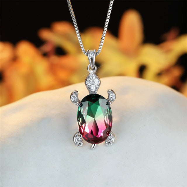 Sea Turtle Necklace by Style's Bug - Style's Bug Red Green