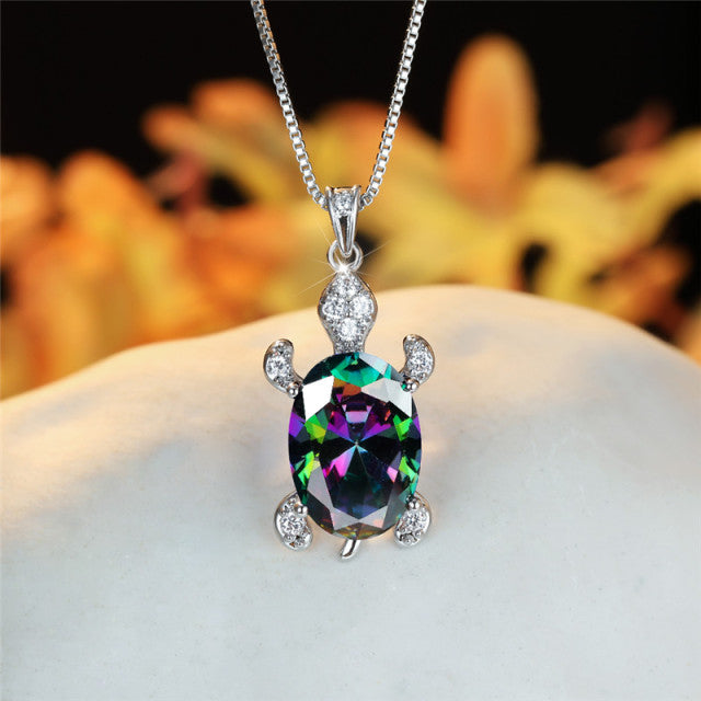 Sea Turtle Necklace by Style's Bug - Style's Bug Multicolor