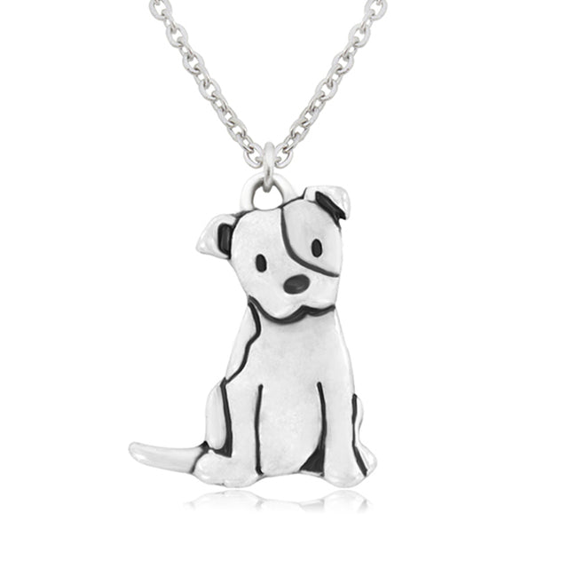 Sitting Pitbull dog necklace by Style's Bug - Style's Bug Left Necklace / 50cm