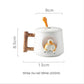 Shiba Inu mug by Style's Bug (Mug + Lid + Spoon) - Style's Bug White + Shiba's Butt