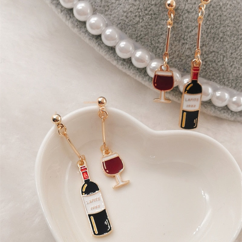 Wine earrings by Style's Bug (2 pairs pack) - Style's Bug