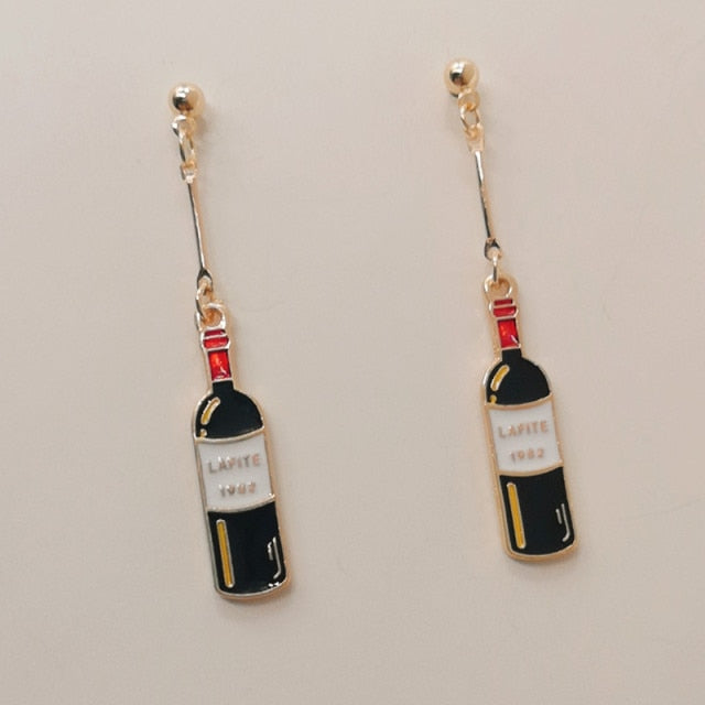 Wine earrings by Style's Bug (2 pairs pack) - Style's Bug Wine bottles