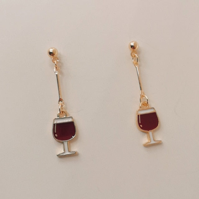 Wine earrings by Style's Bug (2 pairs pack) - Style's Bug Wine glasses