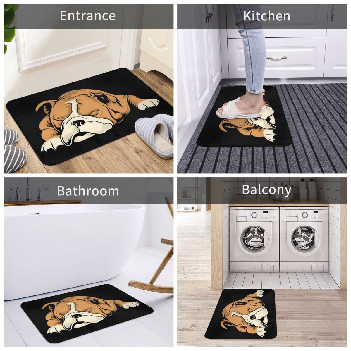 Sleeping Bulldog Doormat by Style's Bug - Style's Bug