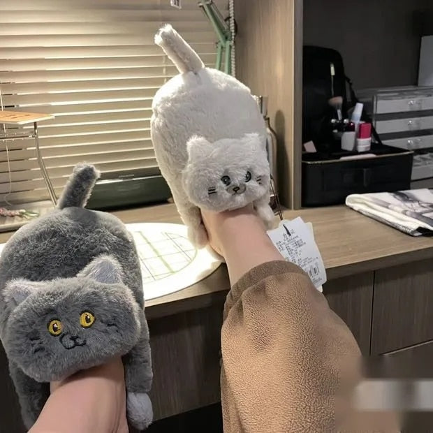 Cute cat online slippers