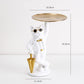 "Frenchie the waiter" Statue trays by Style's Bug - Style's Bug Standing with an umbrella - White