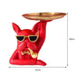 "Frenchie the waiter" Statue trays by Style's Bug - Style's Bug Upper part + Tobacco pipe - Red