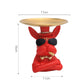 "Frenchie the waiter" Statue trays by Style's Bug - Style's Bug Crossed arms + Cigar - Red