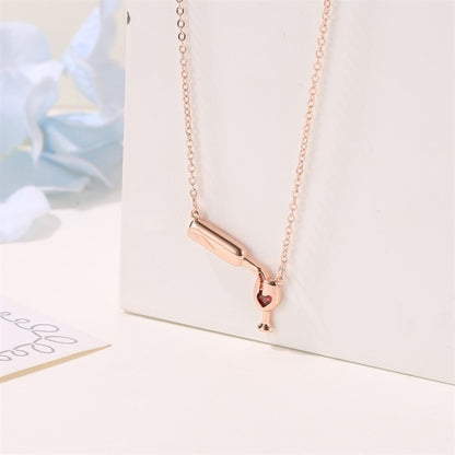 Wine necklace by Style's Bug (2pcs pack) - Style's Bug Rose Gold