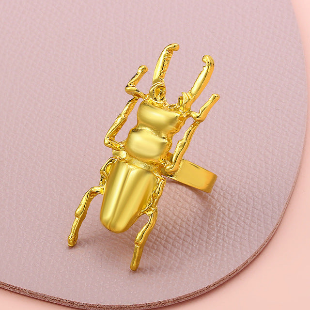 Realistic Beetle ring by Style's Bug (2pcs pack) - Style's Bug Gold