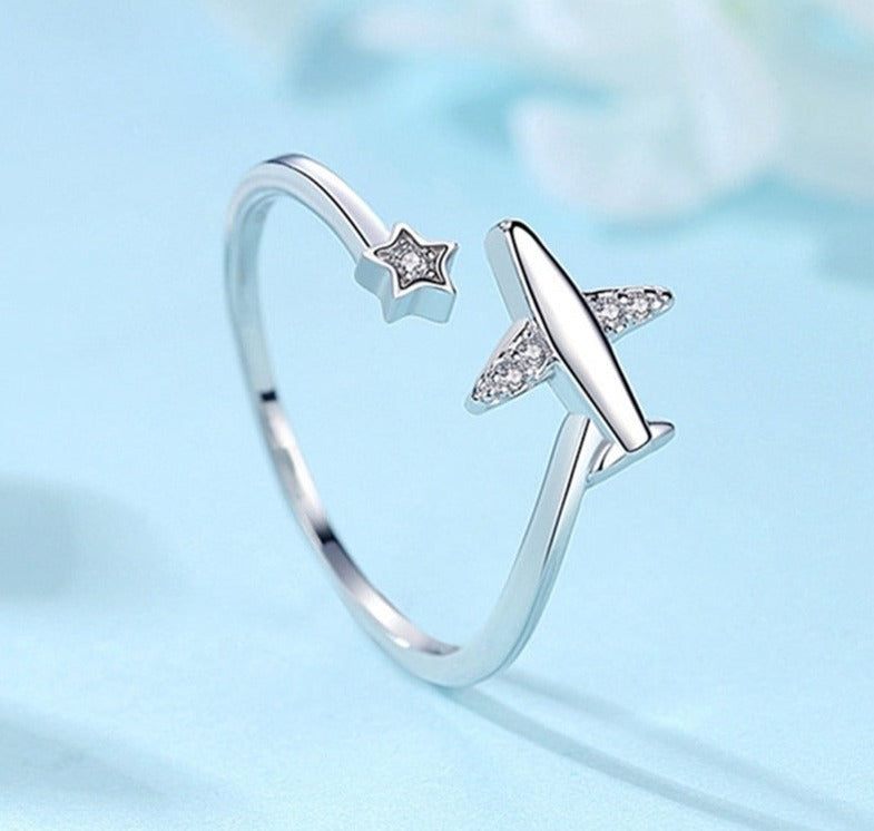 Star And Airplane Ring by Style's Bug (2pcs pack) - Style's Bug