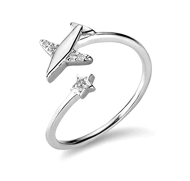 Star And Airplane Ring by Style's Bug (2pcs pack) - Style's Bug Default Title