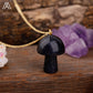 Healing Mushroom stone necklaces by Style's Bug - Style's Bug Blue Goldstone