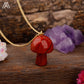 Healing Mushroom stone necklaces by Style's Bug - Style's Bug Red Jasper