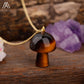Healing Mushroom stone necklaces by Style's Bug - Style's Bug Tiger Eye