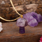 Healing Mushroom stone necklaces by Style's Bug - Style's Bug Anethyst Quartz