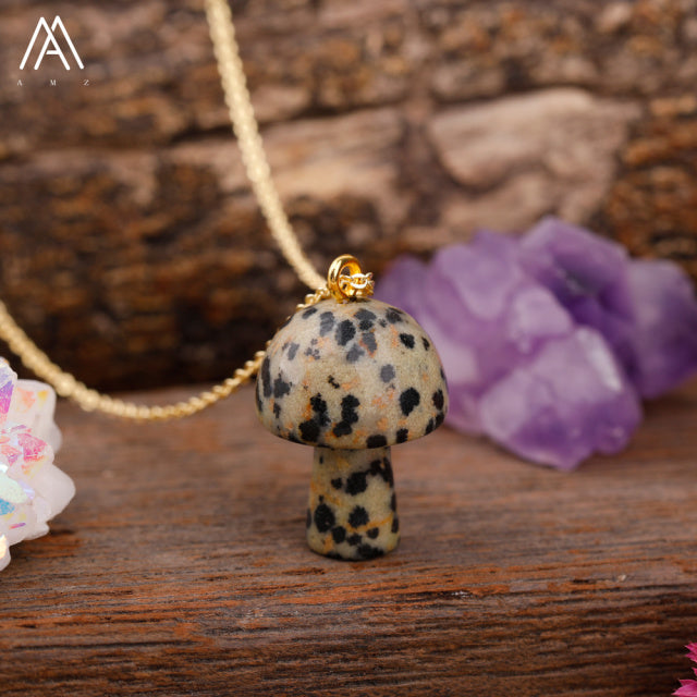 Healing Mushroom stone necklaces by Style's Bug - Style's Bug