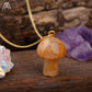 Healing Mushroom stone necklaces by Style's Bug - Style's Bug Crazy Agate