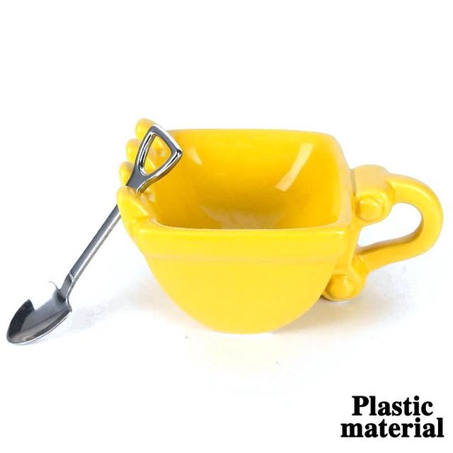 Excavator Bucket Mug by Style's Bug (+ Shovel spoon) - Style's Bug Yellow