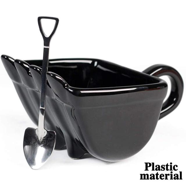 Excavator Bucket Mug by Style's Bug (+ Shovel spoon) - Style's Bug Black