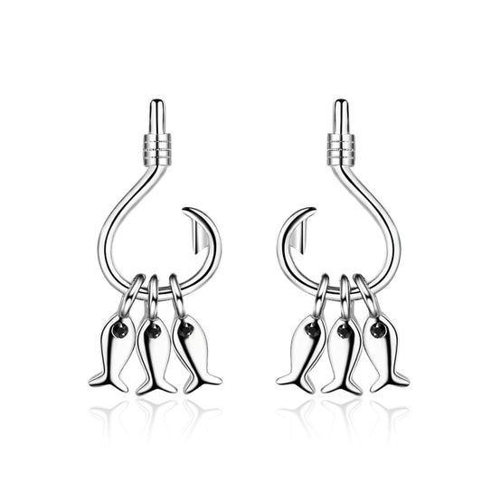 Fish Hook Earrings by Style's Bug - Style's Bug Silver